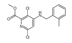 methyl 3,6-dichloro-4-[(2-methylphenyl)methylamino]pyridine-2-carboxylate结构式