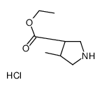 ethyl (3S,4S)-4-methylpyrrolidine-3-carboxylate,hydrochloride Structure
