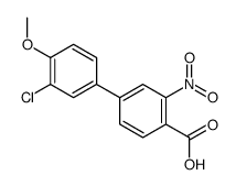 4-(3-chloro-4-methoxyphenyl)-2-nitrobenzoic acid Structure