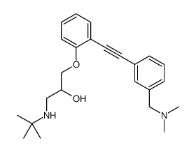 1-(tert-butylamino)-3-[2-[2-[3-[(dimethylamino)methyl]phenyl]ethynyl]phenoxy]propan-2-ol结构式