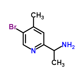 1-(5-Bromo-4-methyl-2-pyridinyl)ethanamine结构式