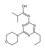 2-methyl-N-(4-morpholin-4-yl-6-propyl-1,3,5-triazin-2-yl)propanamide结构式