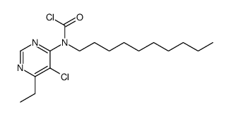 5-chloro-N-chlorocarbonyl-N-n-decyl-6-ethyl-4-pyrimidine amine结构式
