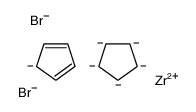 cyclopenta-1,3-diene,cyclopentane,dibromozirconium Structure