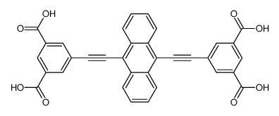 5,5'-(anthracene-9,10-diylbis(ethyne-2,1-diyl))diisophthalic acid Structure