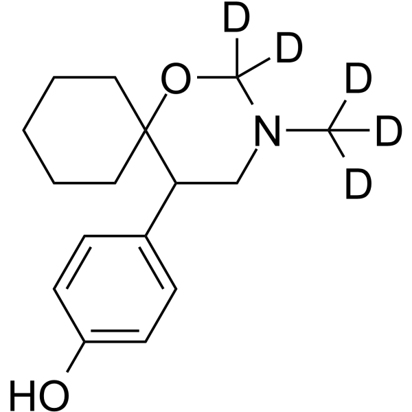 4-(3-Methyl-1-oxa-3-azaspiro[5.5]undec-5-yl)phenol-d5 Structure