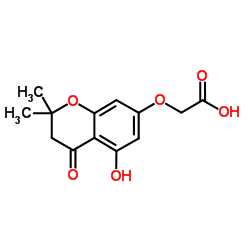 [(5-Hydroxy-2,2-dimethyl-4-oxo-3,4-dihydro-2H-chromen-7-yl)oxy]acetic acid Structure