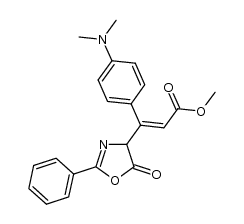 methyl 3-[4-(dimethylamino)phenyl]-3-(5-oxo-2-phenyl-4,5-dihydro-1,3-oxazol-4-yl)prop-2-enoate Structure