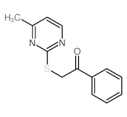2-(4-methylpyrimidin-2-yl)sulfanyl-1-phenyl-ethanone结构式