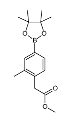 methyl 2-(2-methyl-4-(4,4,5,5-tetramethyl-1,3,2-dioxaborolan-2-yl)phenyl)acetate Structure