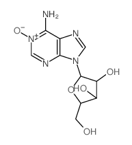 9H-Purin-6-amine, 9-b-D-xylofuranosyl-, 1-oxide结构式