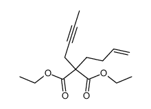 2-But-3-enyl-2-but-2-ynyl-malonic acid diethyl ester Structure