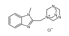 1-((1-methyl-1H-benzo[d]imidazol-2-yl)methyl)-1,3,5,7-tetraazaadamantan-1-ium chloride Structure