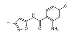 2-amino-4-chloro-N-(3-methyl-1,2-oxazol-5-yl)benzamide Structure