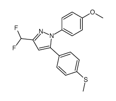 3-(difluoromethyl)-1-(4-methoxyphenyl)-5-[4-(methylthio)phenyl]pyrazole Structure