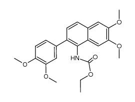 N-1-[2-(3,4-dimethoxyphenyl)-6,7-dimethoxynaphthyl]ethylcarbamate结构式
