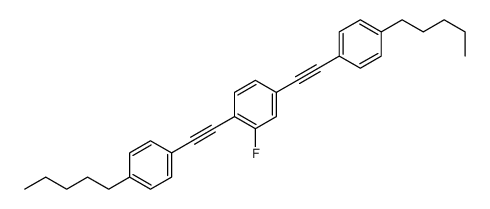 2-fluoro-1,4-bis[2-(4-pentylphenyl)ethynyl]benzene Structure