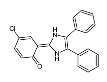 4-chloro-6-(4,5-diphenyl-1,3-dihydroimidazol-2-ylidene)cyclohexa-2,4-dien-1-one结构式