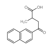 2-Naphthalenebutanoicacid, a-methyl-g-oxo-结构式