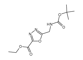 ethyl 5-({[(tert-butoxy)carbonyl]amino}Methyl)-1,3,4-oxadiazole-2-carboxylate structure