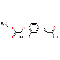 (2E)-3-[4-(2-Ethoxy-2-oxoethoxy)-3-methoxyphenyl]acrylic acid Structure