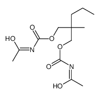 [2-(acetylcarbamoyloxymethyl)-2-methylpentyl] N-acetylcarbamate结构式