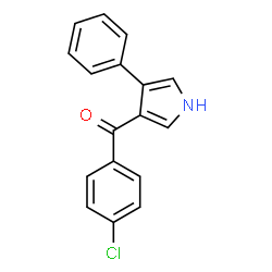(4-Chlorophenyl)(4-phenyl-1H-pyrrol-3-yl)methanone结构式