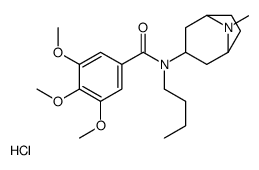 Benzamide, N-butyl-4-(8-methyl-8-azabicyclo(3.2.1)oct-3-yl)-3,4,5-trim ethoxy-, monohydrochloride, endo- Structure