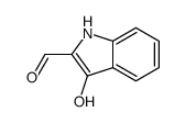 1H-Indole-2-carboxaldehyde,3-hydroxy-(9CI) Structure