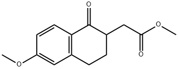 Methyl 6-methoxy-1-tetralone-2-acetate Structure
