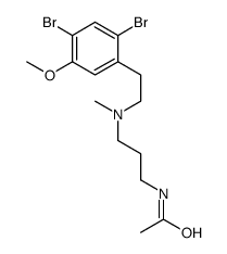 N-[3-[2-(2,4-dibromo-5-methoxyphenyl)ethyl-methylamino]propyl]acetamide结构式