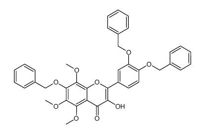 7-(benzyloxy)-2-(3,4-bis(benzyloxy)phenyl)-3-hydroxy-5,6,8-trimethoxy-4H-chromen-4-one结构式