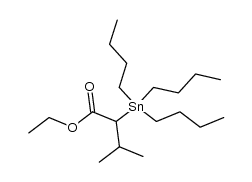 [1-Aethoxycarbonyl-2-methylpropyl-(1)]-tributylzinn Structure