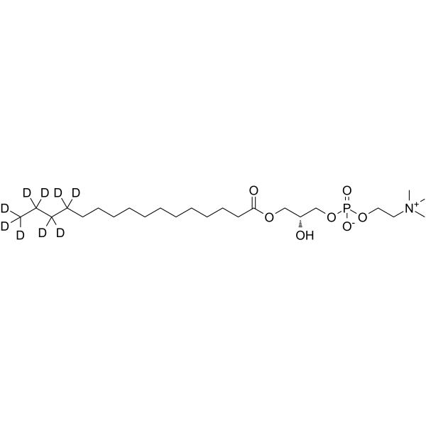1-Palmitoyl-sn-glycero-3-phosphocholine-d9 Structure