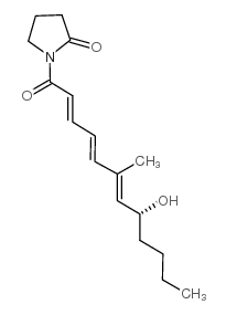 2-Pyrrolidinone,1-[(2E,4E,6E,8R)-8-hydroxy-6-methyl-1-oxo-2,4,6-dodecatrien-1-yl]- structure