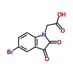 (5-BROMO-2,3-DIOXO-2,3-DIHYDRO-INDOL-1-YL)-ACETIC ACID结构式