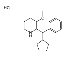 2-(alpha-Cyclopentylbenzyl)-3-methoxypiperidine hydrochloride structure