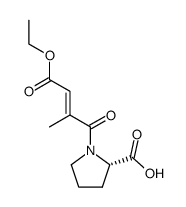 (E)-(4-ethoxy-2-methyl-4-oxobut-2-enoyl)-L-proline结构式