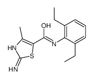 2-amino-N-(2,6-diethylphenyl)-4-methyl-1,3-thiazole-5-carboxamide结构式