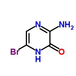 3-氨基-6-溴-2(1H)-吡嗪酮结构式
