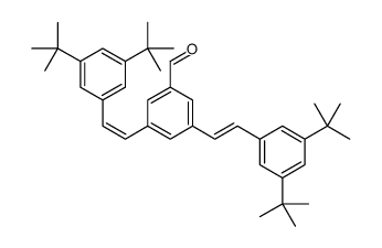 3,5-bis[2-(3,5-ditert-butylphenyl)ethenyl]benzaldehyde Structure