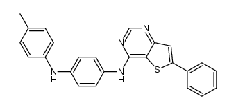 N-(6-phenyl-thieno[3,2-d]pyrimidin-4-yl)-N'-p-tolyl-benzene-1,4-diamine结构式