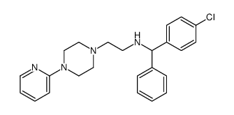 1-[2-[(p-Chloro-α-phenylbenzyl)amino]ethyl]-4-(2-pyridyl)piperazine structure