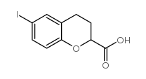 3,4-二氢-6-碘-2H-1-苯并吡喃-2-羧酸结构式