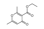 ethyl 2,6-dimethyl-4-oxopyran-3-carboxylate Structure