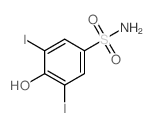 Benzenesulfonamide,4-hydroxy-3,5-diiodo-结构式