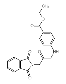 Benzoic acid,4-[[3-(1,3-dihydro-1,3-dioxo-2H-isoindol-2-yl)-2-oxopropyl]amino]-, ethyl ester Structure