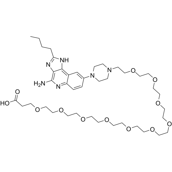 TLR7/8 agonist 4 hydroxy-PEG10-acid Structure