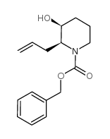 (2R,3R)-rel-3-Hydroxy-2-(2-propenyl)-1-piperidinecarboxylic Acid Phenylmethyl Ester结构式