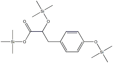 4,α-Bis[(trimethylsilyl)oxy]benzenepropionic acid trimethylsilyl ester structure